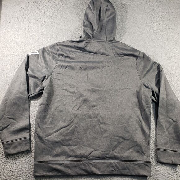 Under Armour Hoodie Men's Extra Large Gray Football Pullover Stretch Sweatshirt - Picture 12 of 13